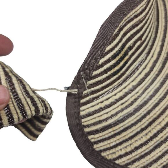 Beach Hat Wide Brim Sun Hat Roll Up Straw Hat Style CS33-40 Size 57CM - Picture 5 of 11